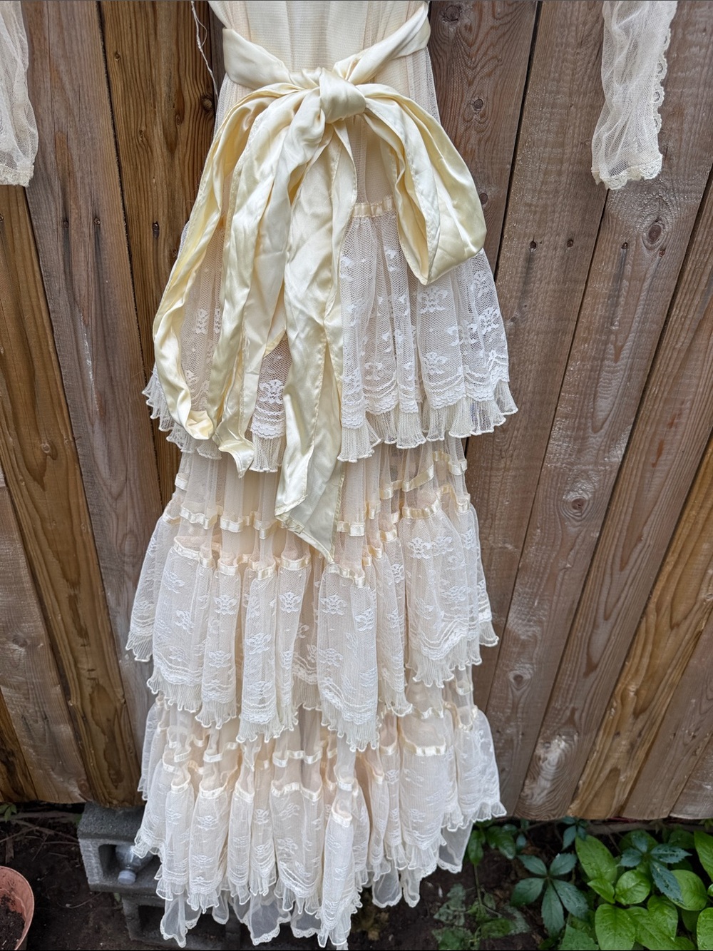 Gunne Sax 70s bridal collection prairie Lace Dress - Picture 11 of 13